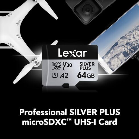 Lexar Professional Silver Plus MicroSDXC UHS-I بطاقة ذاكرة 64 جيجابايت in Saudi Arabia
