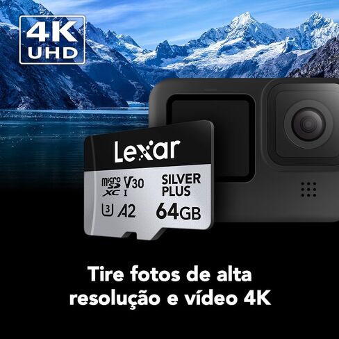 Lexar Professional Silver Plus MicroSDXC UHS-I بطاقة ذاكرة 64 جيجابايت in Saudi Arabia