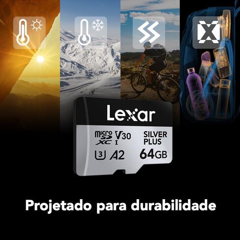 Lexar Professional Silver Plus MicroSDXC UHS-I بطاقة ذاكرة 64 جيجابايت in Saudi Arabia
