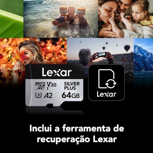 Lexar Professional Silver Plus MicroSDXC UHS-I بطاقة ذاكرة 64 جيجابايت in Saudi Arabia