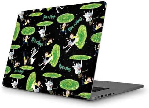 Skinit Decal Laptop Skin Compatible with MacBook Pro 13-inch (2014) - Officially Licensed Warner Bros Rick and Morty Portal Pattern Design in Saudi Arabia