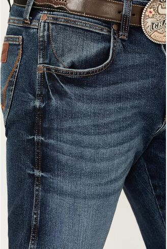 Wrangler Men's Retro Dax Dark Stretch Slim Bootcut Jeans Indigo 36W x 30L in Saudi Arabia