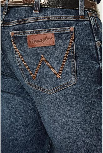Wrangler Men's Retro Dax Dark Stretch Slim Bootcut Jeans Indigo 36W x 30L in Saudi Arabia