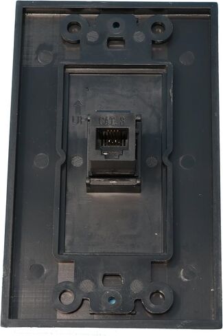 RiteAV Rj11/12 Phone Black Wall Plate 1 Gang Decorative Black in Saudi Arabia