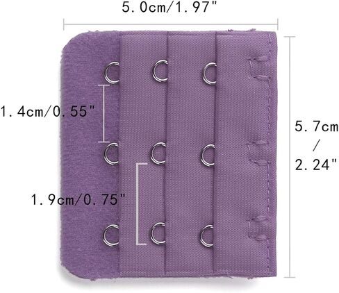 Allegra K Lady Bra Hook Metallic Eye Tape Extender 5 Pcs 3 Rows Gray in Saudi Arabia