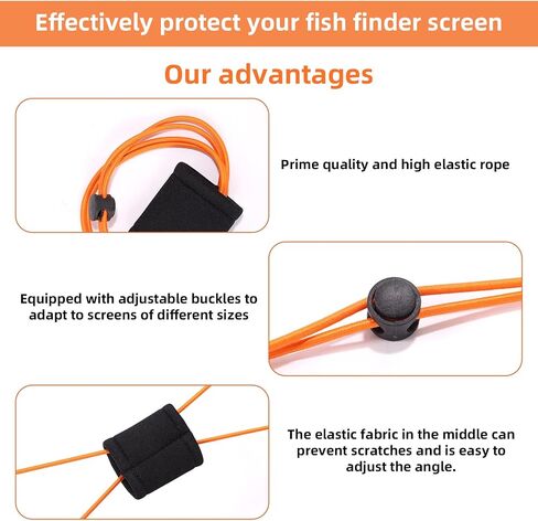 غطاء Fish Flught for Lowrance Eagle Eye 9 and Hook ، واقي مكتشف الأسماك المقاوم للماء مع 2pcs قابلة للتعديل صيد الرسم البياني حزام بونجي يتناسب مع حقيبة تخزين شاشات 18 بوصة in Saudi Arabia