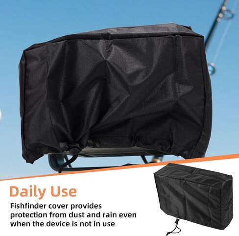 غطاء Fish Flught for Lowrance Eagle Eye 9 and Hook ، واقي مكتشف الأسماك المقاوم للماء مع 2pcs قابلة للتعديل صيد الرسم البياني حزام بونجي يتناسب مع حقيبة تخزين شاشات 18 بوصة in Saudi Arabia