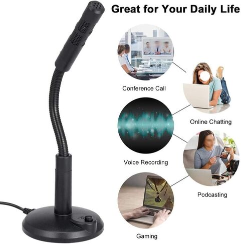 USB Computer Microphone, PC Goose-Neck Mic Microphone for Computer Desktop Laptop in Saudi Arabia