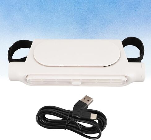 Car Seat Fan Powerful Double Turbine Car Cooling Fan for Vehicle Backseat Kids Pets Quiet Bladeless Design USB Operated (Black#1) in Kuwait