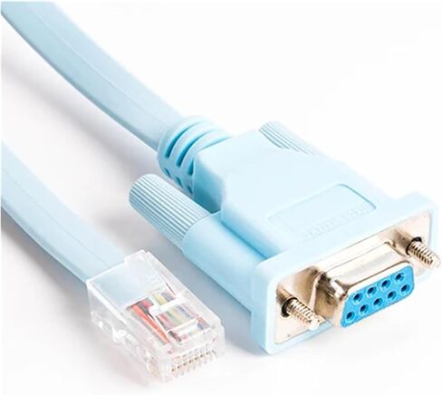 RJ45 CAT5E CAT6 TO RS232 DB9 CONSOLE ROUTER CABLE (Black) in Saudi Arabia