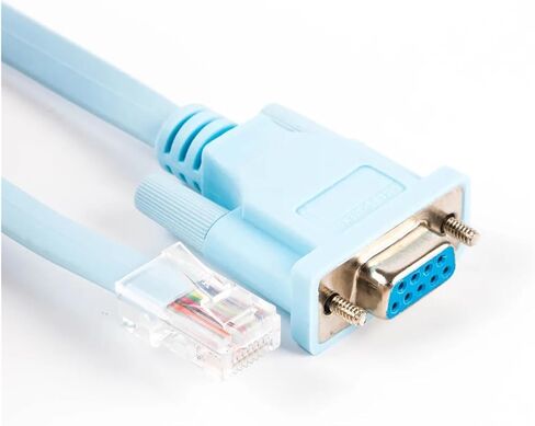 RJ45 CAT5E CAT6 TO RS232 DB9 CONSOLE ROUTER CABLE (Black) in Saudi Arabia