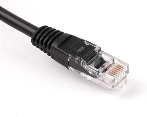 RJ45 CAT5E CAT6 TO RS232 DB9 CONSOLE ROUTER CABLE (Black) in Saudi Arabia