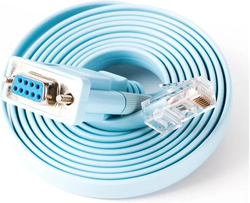 RJ45 CAT5E CAT6 TO RS232 DB9 CONSOLE ROUTER CABLE (Black) in Saudi Arabia