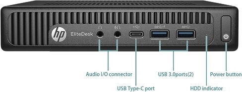 HP Elitedesk 800 G2 Mini PC Desktop ، Intel I5-6500 3.2GHz-3.6GHz ، 16GB DDR4 RAM ، 256GB SSD ، لوحة المفاتيح والماوس ، WIFI USB ، Windows 11 Pro (متجدد) in Saudi Arabia