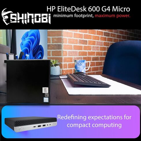 HP ProDesk 600 G4 Mini PC | Intel Core i5-8500T | 32GB RAM | 1TB NVMe | Built in AX210 Wi-Fi BT | Displayport to HDMI Adapter | Windows 11 Pro | Mini Desktop Computer (Renewed) (32GB RAM + 1TB NVMe) in Saudi Arabia