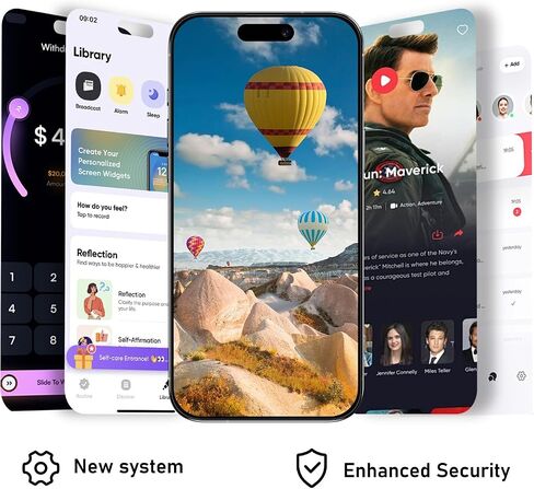 16Proma x Smartphone Smartphone 6.9 "HD Screen 6+256GB الهاتف الذكي مع بطاقة ذاكرة 128G نظام جديد 6800 مللي أمبير في الساعة بطارية مزدوجة SIM/Photeprint معرف/GPS (أسود) in Kuwait