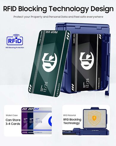 Cenmaso لـ Motorola Razr 2025 Case/RAZR 2024 CASE مع حامل البطاقة [RFID LOCKing] وحماية حماية وحماية الشاشة ، حالة هاتف مضاد للصدمة المضاد للخلع لـ Moto RAZR 2025/2024-Black in Kuwait