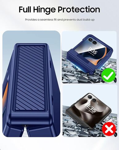 Cenmaso لـ Motorola Razr 2025 Case/RAZR 2024 CASE مع حامل البطاقة [RFID LOCKing] وحماية حماية وحماية الشاشة ، حالة هاتف مضاد للصدمة المضاد للخلع لـ Moto RAZR 2025/2024-Black in Kuwait