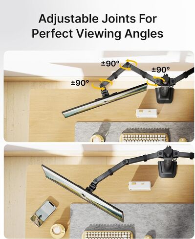 Montek مستقر Dual Monitor Stand for 17 "–32" شاشات الكمبيوتر ، وتركيب مكتب شاق مع 22 رطلا لكل ذراع ، والأسلحة القابلة للتعديل بالكامل ، وقاعدة المشبك/grommet ، Vesa 100 × 100 مم كحد أقصى in Saudi Arabia