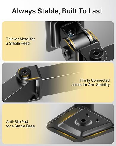 Montek مستقر Dual Monitor Stand for 17 "–32" شاشات الكمبيوتر ، وتركيب مكتب شاق مع 22 رطلا لكل ذراع ، والأسلحة القابلة للتعديل بالكامل ، وقاعدة المشبك/grommet ، Vesa 100 × 100 مم كحد أقصى in Saudi Arabia