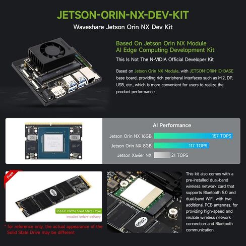Waveshare Jetson Orin NX AI Development Kit for Embedded and Edge Systems, with 16GB Memory Jetson Orin NX Module in Saudi Arabia
