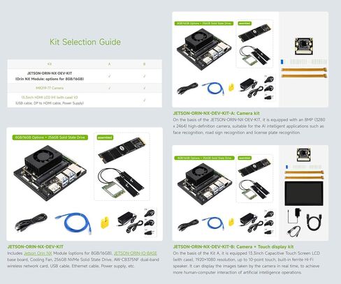 Waveshare Jetson Orin NX AI Development Kit for Embedded and Edge Systems, with 16GB Memory Jetson Orin NX Module in Saudi Arabia