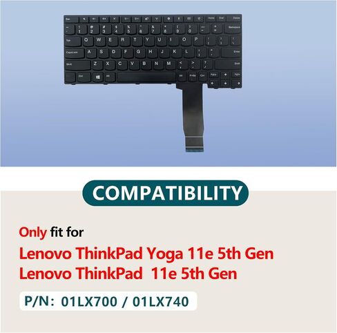 01LX700 01LX740 لوحة مفاتيح بديلة لـ Lenovo ThinkPad 11e 5th Gen Series Laptop US Layout Keyout لوحة مفاتيح in Saudi Arabia