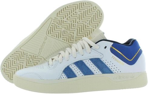 adidas Tyshawn Low Shoes - Core Black/White/Gold Metallic - 9.5 in Saudi Arabia