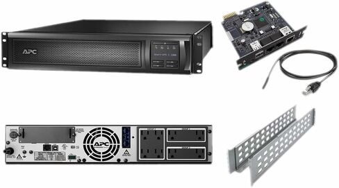 APC SMX1500RM2UNC X 1500VA RACK/Tower LCD 120V SMARTH مع بطاقة الشبكة (تم تجديدها معتمدًا) in Kuwait