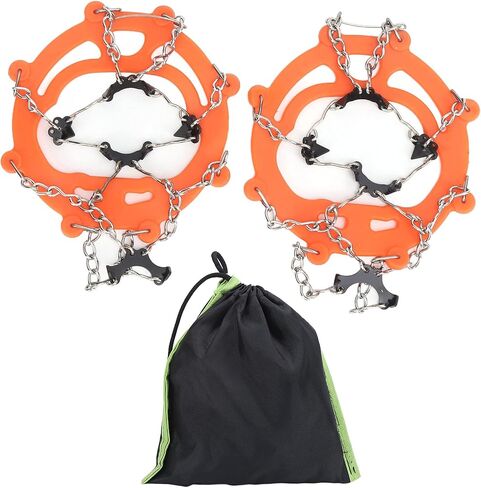 8 Tooth Crampons Foot Cover Ice and Snow, Walk Traction Ice Cleat Spikes Crampons, Outdoor Walking Weapon Mountaineering Skiing Crampons in Saudi Arabia