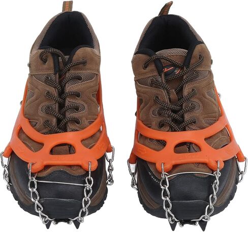 8 Tooth Crampons Foot Cover Ice and Snow, Walk Traction Ice Cleat Spikes Crampons, Outdoor Walking Weapon Mountaineering Skiing Crampons in Saudi Arabia