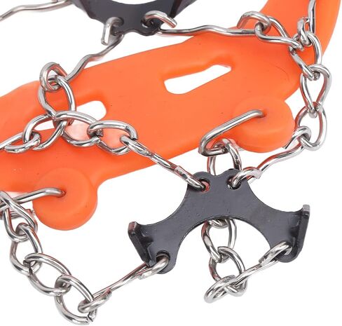 8 Tooth Crampons Foot Cover Ice and Snow, Walk Traction Ice Cleat Spikes Crampons, Outdoor Walking Weapon Mountaineering Skiing Crampons in Saudi Arabia