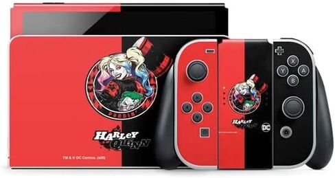 ألعاب Skinit Scenit Maming Skin متوافقة مع Nintendo Switch OLED (2021) - تصميم DC Comics Harley Quinn Puddin المرخص رسميًا in Saudi Arabia