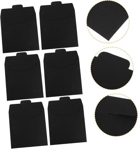 OperItacx 12pcs Cardboard CD تخزين الأظرف أعيد ملء الأكمام الورقية لأقراص DVDs أقراص الموسيقى بطاقات الزفاف منظم محمول مريح للمنزل والسفر in Kuwait