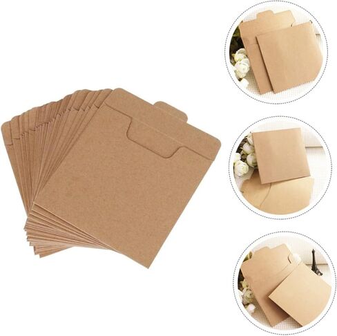 أكياس أقراص مضغوطة لـ Healifty 25pcs وأغطي قرص مضغوط منزلي خفيفة الوزن مغلفات قرص مضغوط لختم متعدد الوظائف للتخزين الآمن لحماية الموسيقى والأفلام in Kuwait