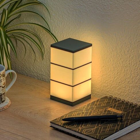 مصباح مكتب LED على طراز Shoji ، قابلاً للذات ، ثلاث درجات حرارة ملونة ، ديكور الحد الأدنى ، الجمالية ، الغريبة ، الحديثة ، الفاخرة ، التكنولوجيا المطبوعة ثلاثية الأبعاد فريدة من نوعها فريدة من نوعها in Saudi Arabia