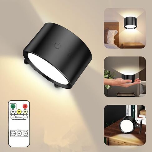 3cct dimmable الجدار المغناطيسي الإضاءة اللمسة اللمسة القراءة ضوء اللمس ثنائية الجوانب مصباح القراءة مع شحن USB ، لا حفر بجانب الحفر ، ضوء المدخل (حزمة واحدة) in Saudi Arabia