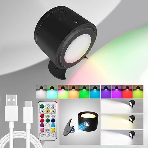 3cct dimmable الجدار المغناطيسي الإضاءة اللمسة اللمسة القراءة ضوء اللمس ثنائية الجوانب مصباح القراءة مع شحن USB ، لا حفر بجانب الحفر ، ضوء المدخل (حزمة واحدة) in Saudi Arabia