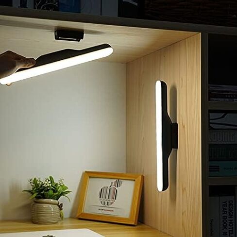 Magnet LED Reading Lamp Stepless Dimmable Wall Lamp Built in USB Rechargeable Battery Compatible with Desk Studing Mirror Cabinet,Wall lamp, mm-102 in Kuwait