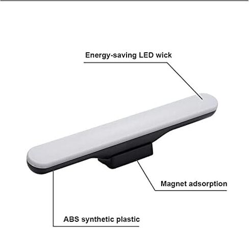 Magnet LED Reading Lamp Stepless Dimmable Wall Lamp Built in USB Rechargeable Battery Compatible with Desk Studing Mirror Cabinet,Wall lamp, mm-102 in Kuwait
