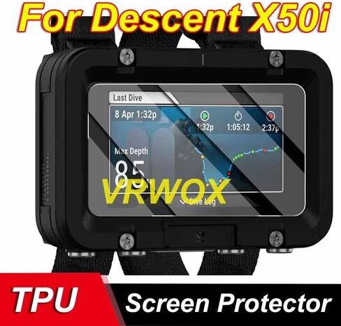 [2-Pcs] TPU Screen Protector For Descent X50i, Premium Dive Computer, 3" TPU Screen Protector,Full Coverage HD Clear Hard Plastic Anti-Bubble and Anti-Scratch X50I in Kuwait
