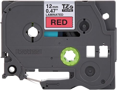 Brother Genuine P-Touch Tze Black Print on Red Label Tape (Tze431) ، مغلفة ، 1/2 بوصة × 26.2 قدمًا (12 مم × 8M) ، لصناع الملصقات P-Touch ، متينة ، مقاومة للماء ، داخلي/داخلي/خارجي in Saudi Arabia