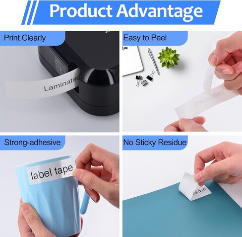 20 Pack 18mm 0.7 Laminated White Tape Compatible for Brother P-Touch Label Maker Tape TZe-S241 Extra Strength 18mm Label TZ-S241 3/4 Inch TZe TZ Tapes for PT-D400 D410 D450 D600 D610BT in Saudi Arabia