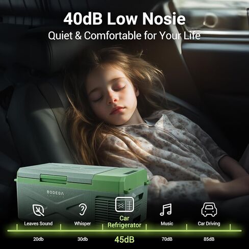 ثلاجة BODEGACOOLER 12 فولت، فريزر محمول سعة 10 كوارت، ثلاجة سيارة صغيرة -4 ℉-68 ℉، مبرد سيارة كهربائية 12/24 فولت DC100-240 فولت تيار متردد للخارج، عربة سكن متنقلة، التخييم، السفر، المركبات، الاستخدام المنزلي in Kuwait