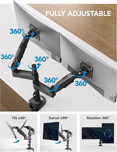 Huanuo Dual Monitor Stand و Monitor Monit in Saudi Arabia
