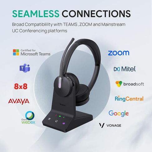 Yealink WH64 Dual UC - DECT & Bluetooth Hybrid Wireless Headset - 1208673 - (Renewed) in Saudi Arabia