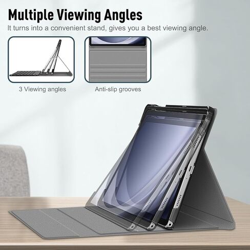 حالة لوحة المفاتيح لـ Samsung Galaxy Tab A9 8.7inch SM-X110/X115/117 Tablet Multi Angle Bracket Wostency مع حامل القلم ، PU SILICON الحدود (الأزرق ، العادي) in Kuwait