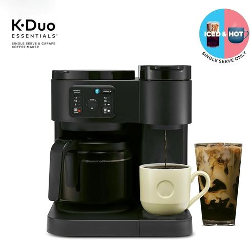 K-Duo Coffee Maker للمشروبات الساخنة والمثلجة ، وخدمة واحدة من KCUP POD Brewer و 12 كوبًا من القهوة Carafe Drip Coffee ، وخزان مائي 60 أوقية ، ومثالية للاستخدام المنزلي والمكتب in Kuwait