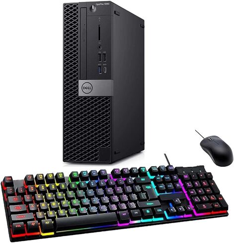 Dell Optiplex 5060 SFF Desktop Computer PC, Core i5-8500 3.0 GHz up to 4.10 GHz, 32GB Ram, 1TB SSD, Backlit Keyboard, Mouse, DP, Windows 11 Pro, Black (Renewed) in Saudi Arabia