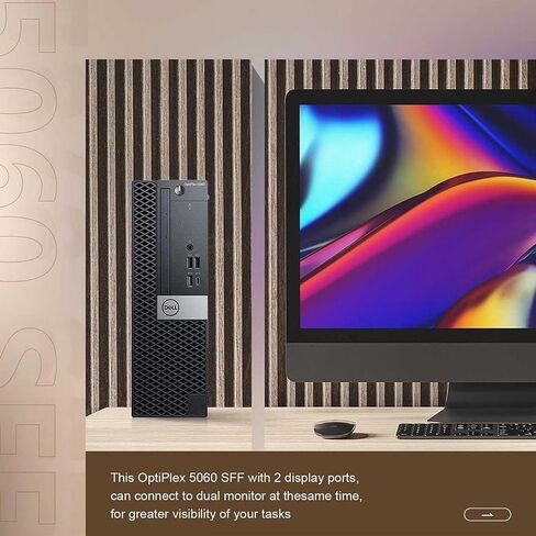 Dell Optiplex 5060 SFF Desktop Computer PC, Core i5-8500 3.0 GHz up to 4.10 GHz, 32GB Ram, 1TB SSD, Backlit Keyboard, Mouse, DP, Windows 11 Pro, Black (Renewed) in Saudi Arabia